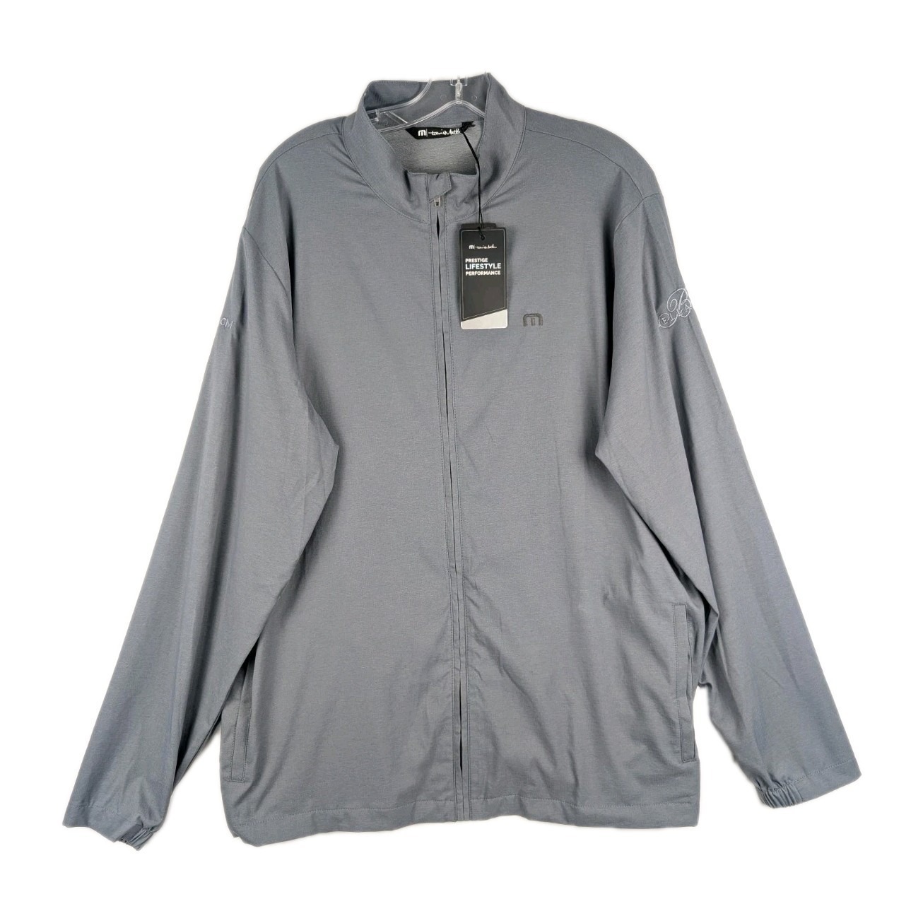 Travis Mathew Jacket Mens Xl Gray Surfside Full Zip Lightweight Jacket New